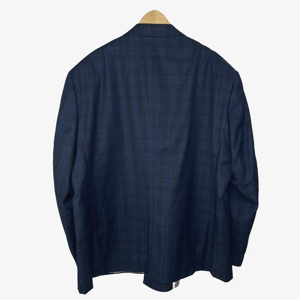 Tiglio Rosso Lanificio Di Biella NWD 50R Blue Double Breasted Suit Jacket